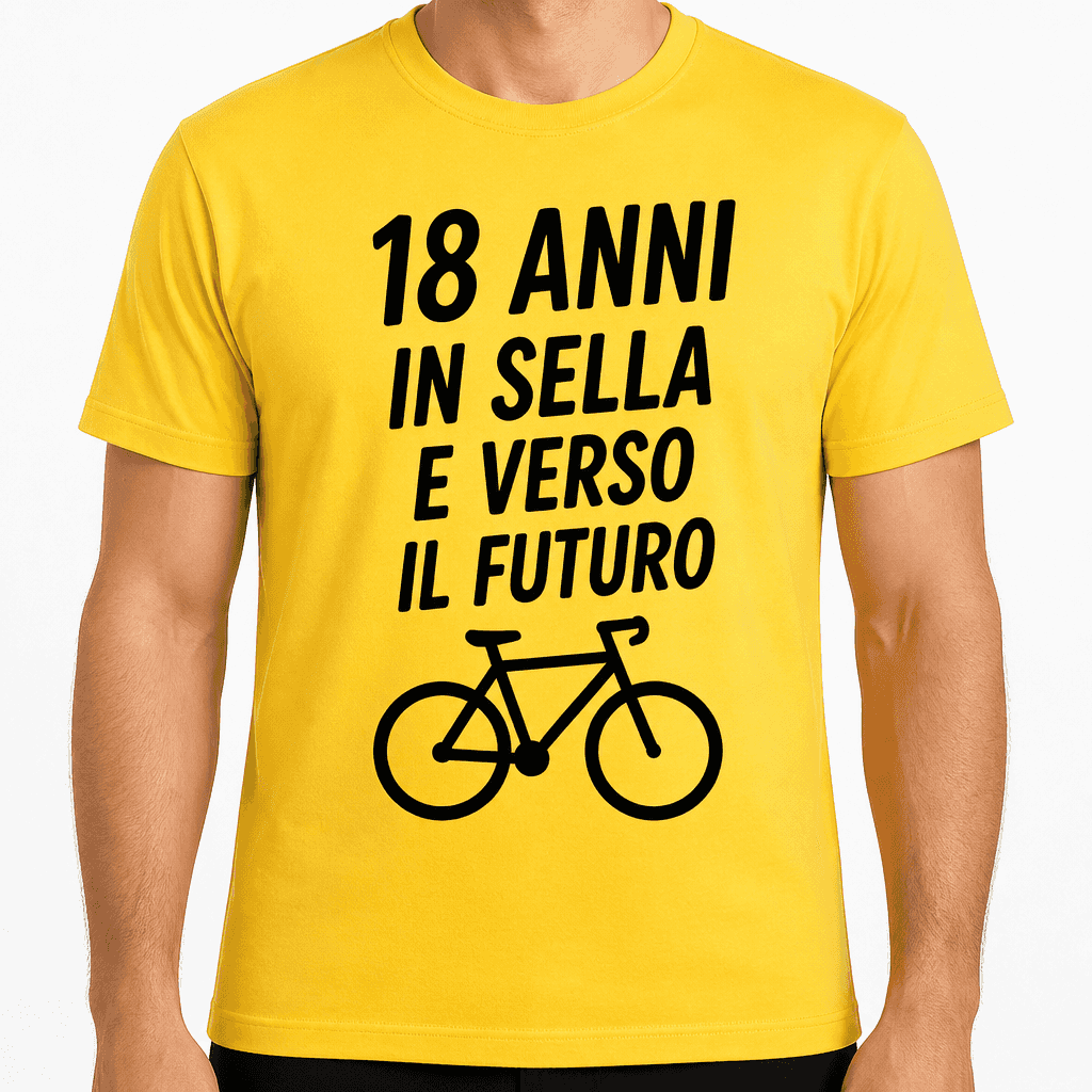 Maglietta per 18 anni – 18 anni in sella e verso il futuro