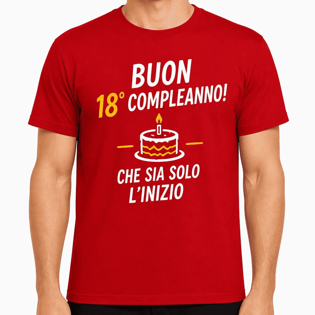 Maglietta per 18 anni – Buon 18° compleanno! Che sia solo l’inizio