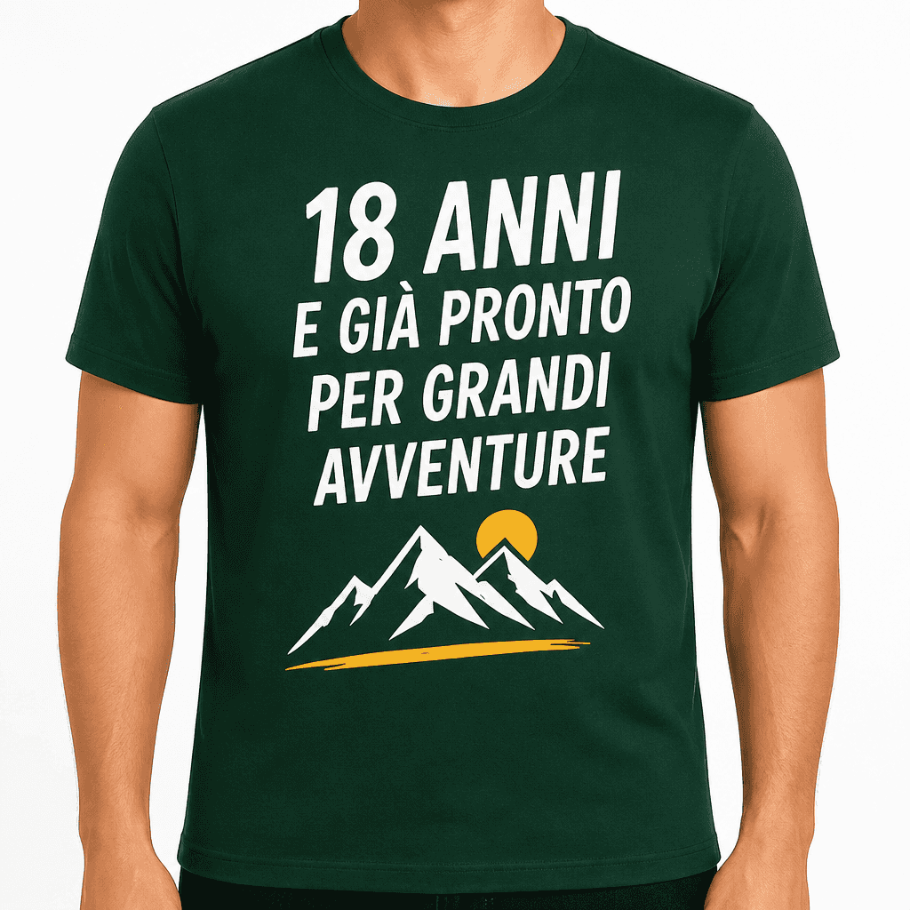 Maglietta per 18 anni – 18 anni e già pronto per grandi avventure