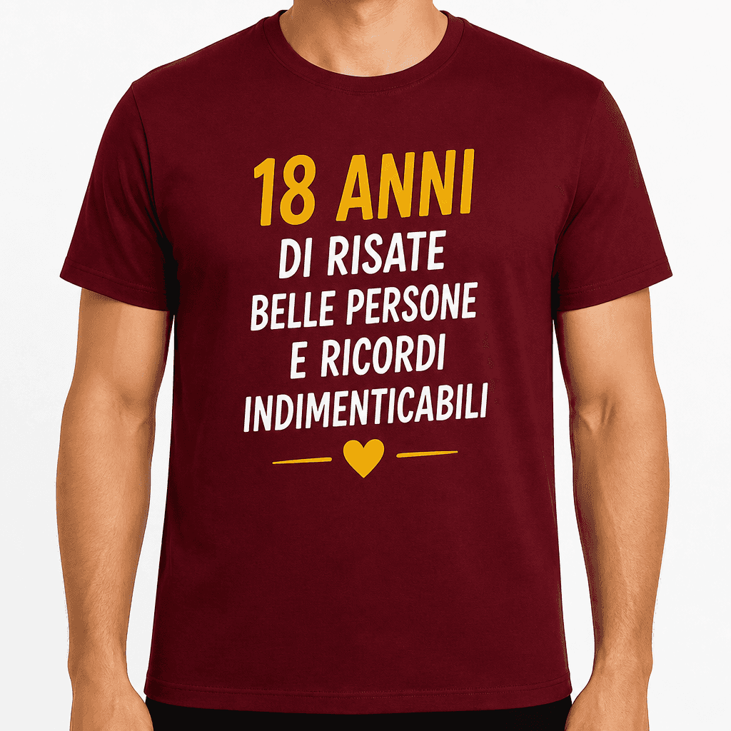 Maglietta per 18 anni – 18 anni di risate belle persone e ricordi indimenticabili
