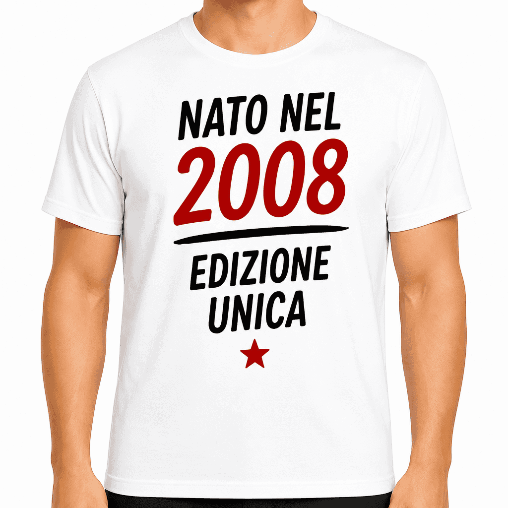 Maglietta per 18 anni – Nato nel 2008 edizione unica