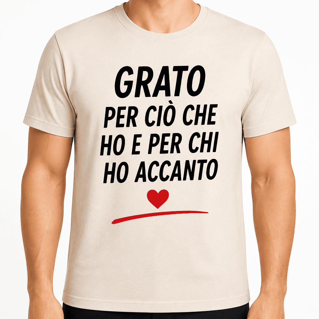 Maglietta per 40 anni – Grato per ciò che ho e per chi ho accanto