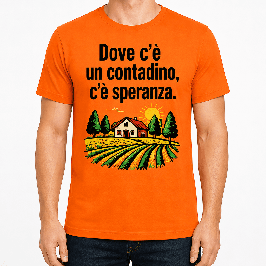 Maglietta per contadino – Dove c'è un contadino, c'è speranza.