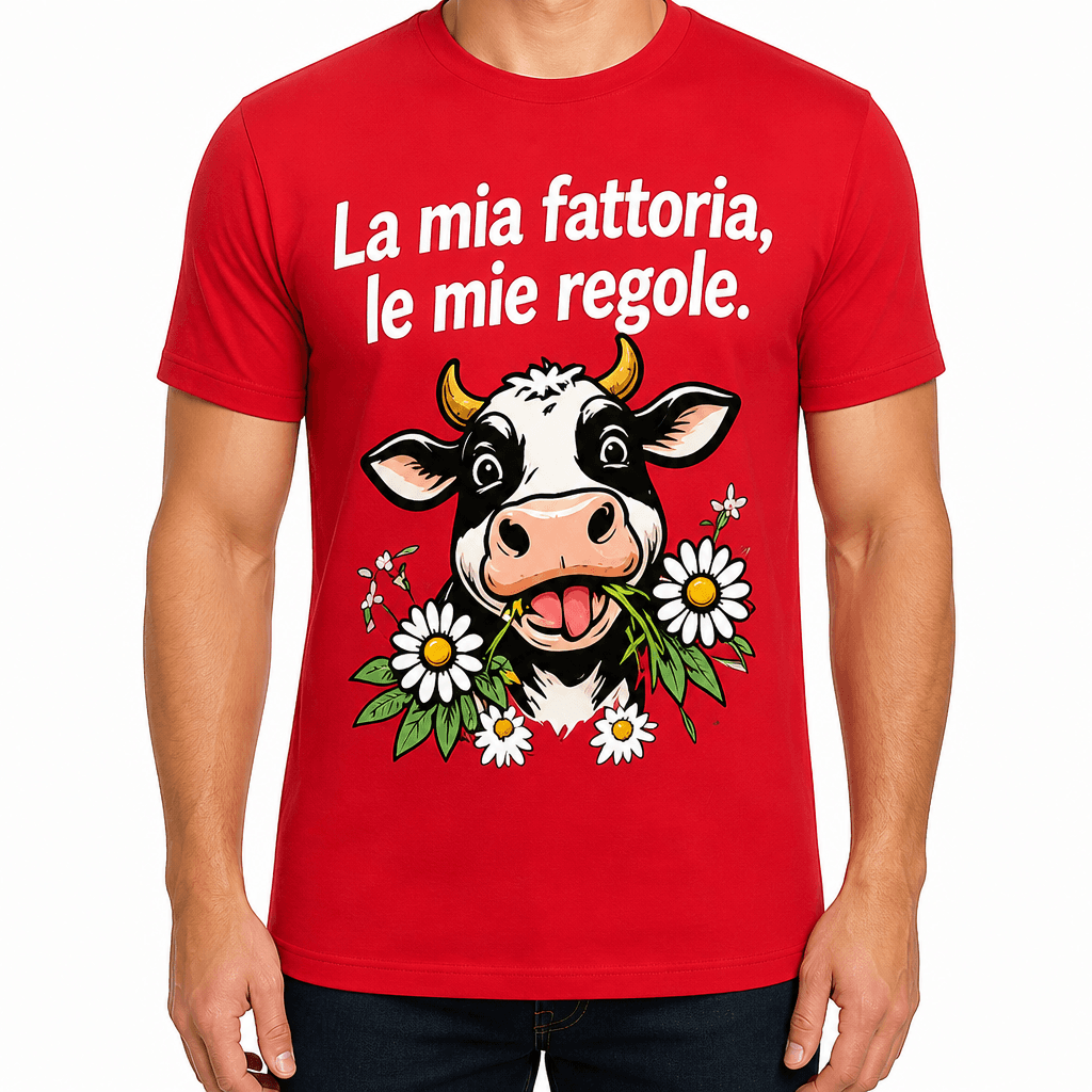 Maglietta per contadino – La mia fattoria, le mie regole.