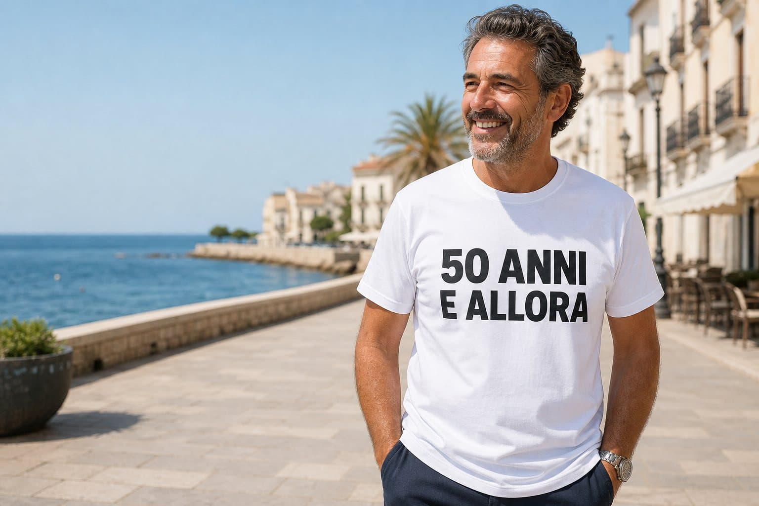Escursionista in montagna con una maglietta bestseller di Tshirt-divertenti.com