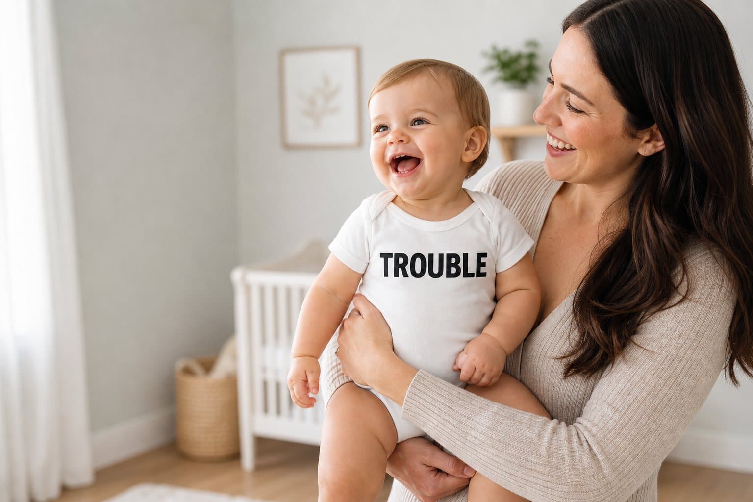 Mamma che mostra un body divertente di Tshirt-divertenti.com