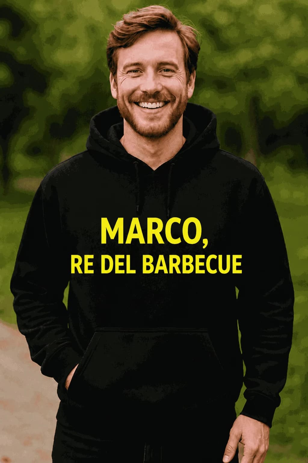 Felpa con cappuccio personalizzata con scritta
