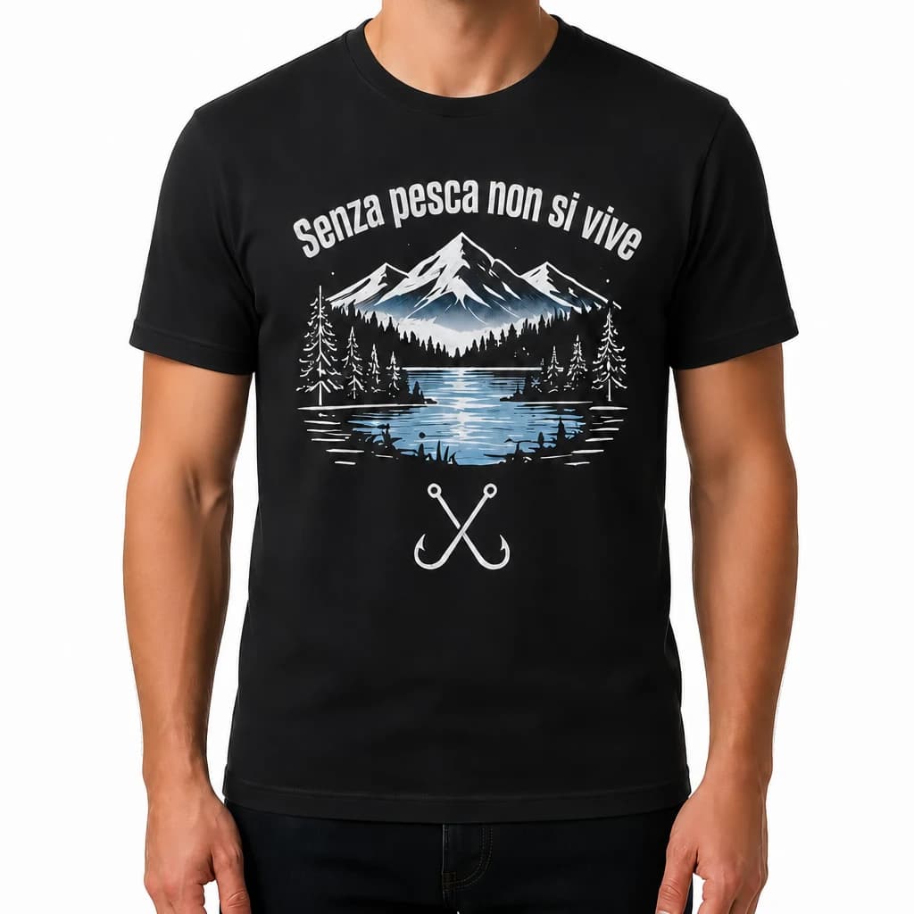Maglietta da pesca “Senza pesca non si vive”