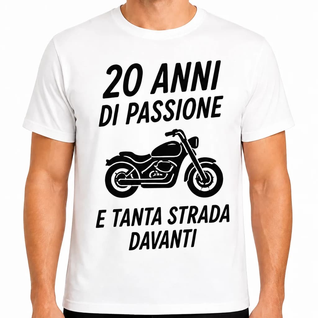 Maglietta 20 anni per motociclista