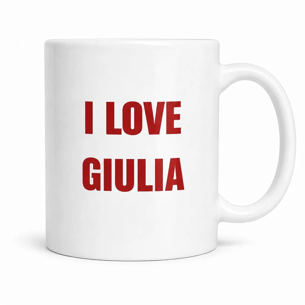 Tazza “I love” personalizzata con nome