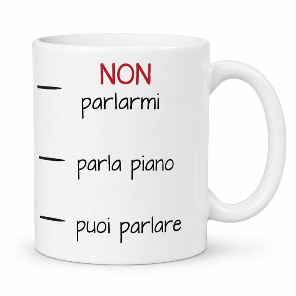 Tazza divertente non parlarmi
