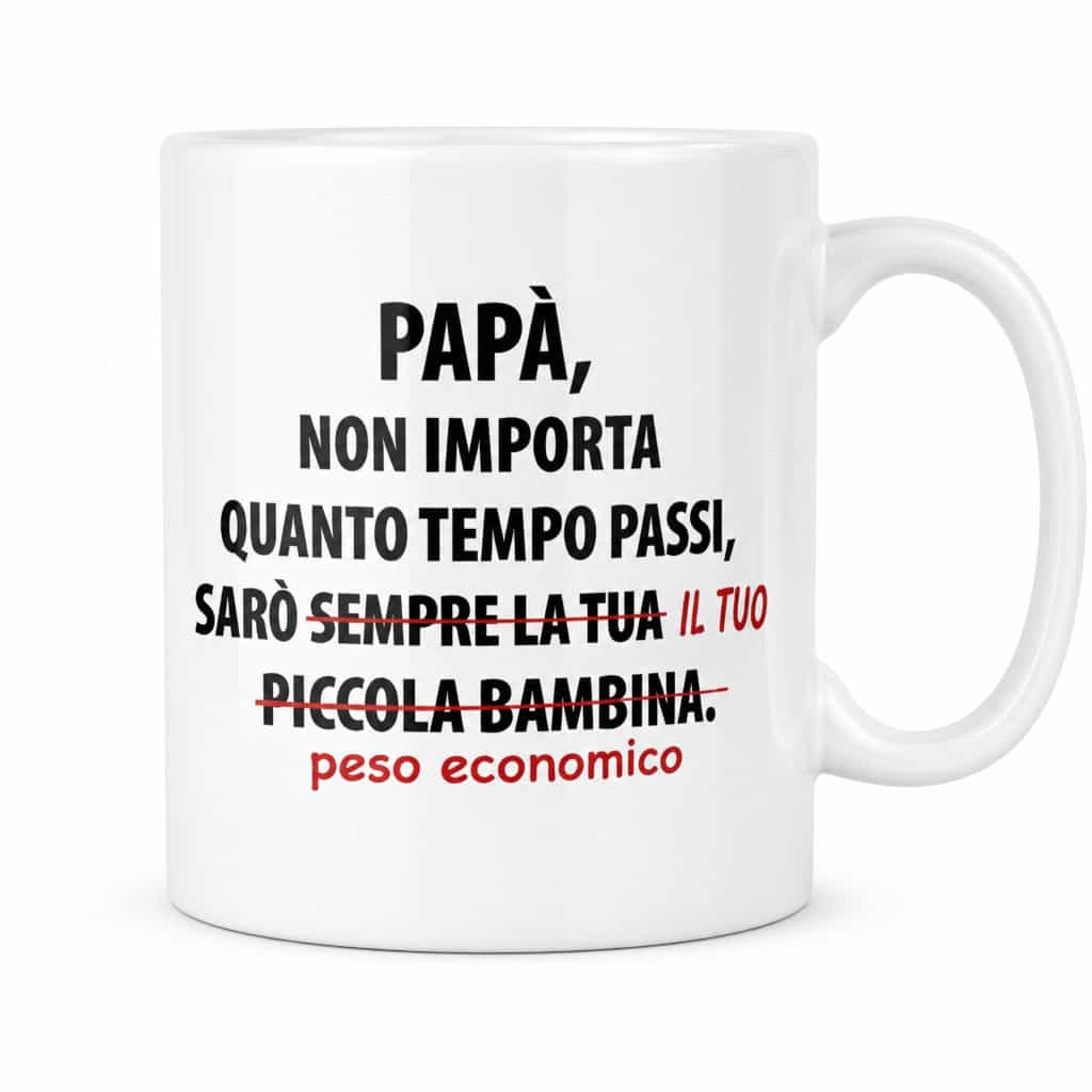 Tazza divertente peso economico papà