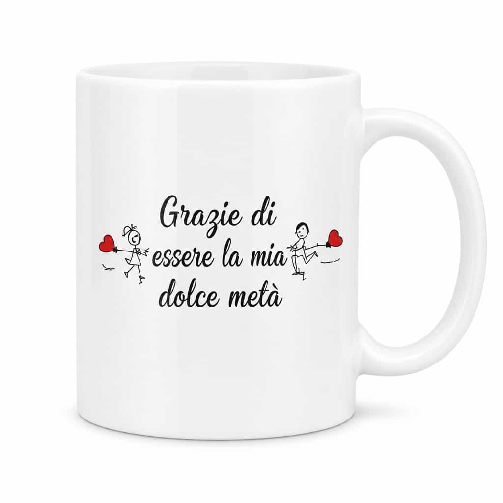 Tazza romantica San Valentino dolce metà