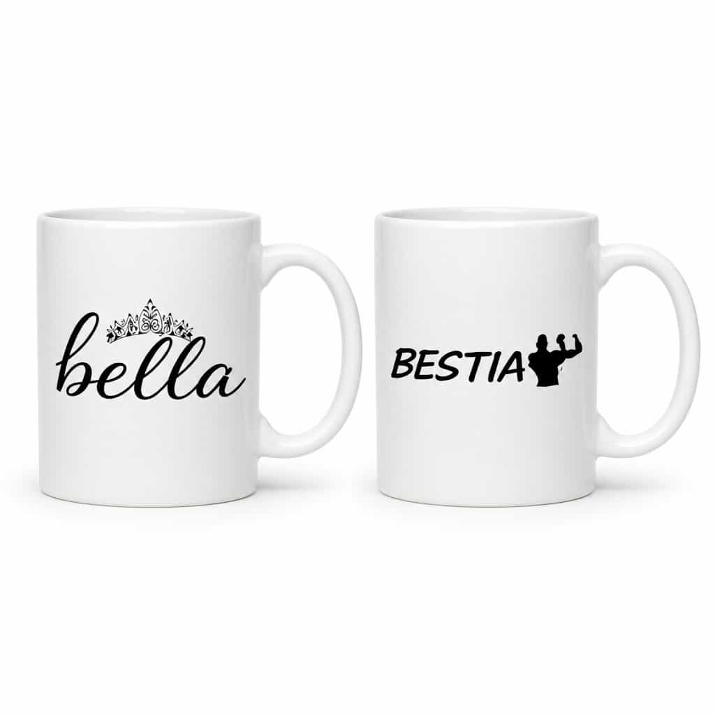 Tazze di coppia Bella e Bestia