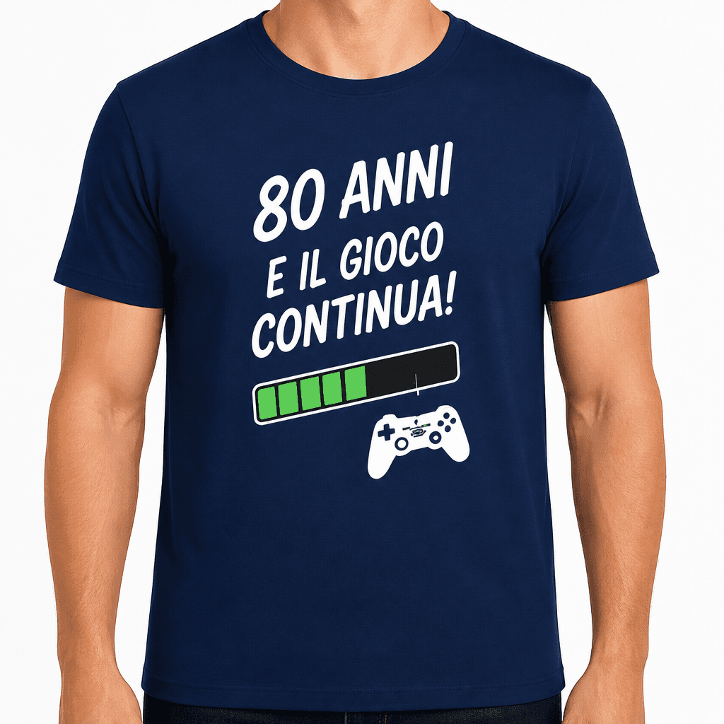 Maglietta per 80 anni – 80 anni e il gioco continua!