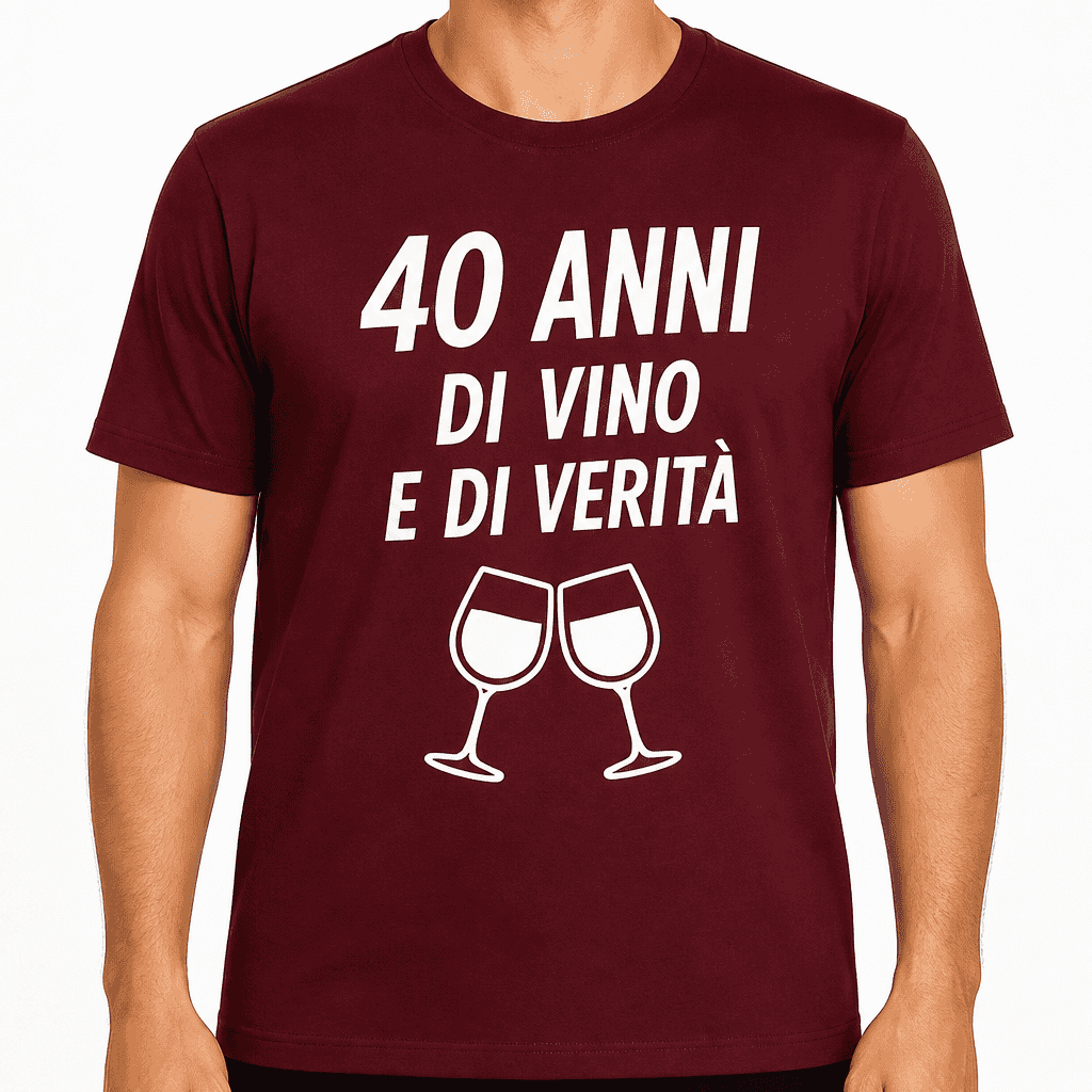 Maglietta per 40 anni – 40 anni di vino e di verità