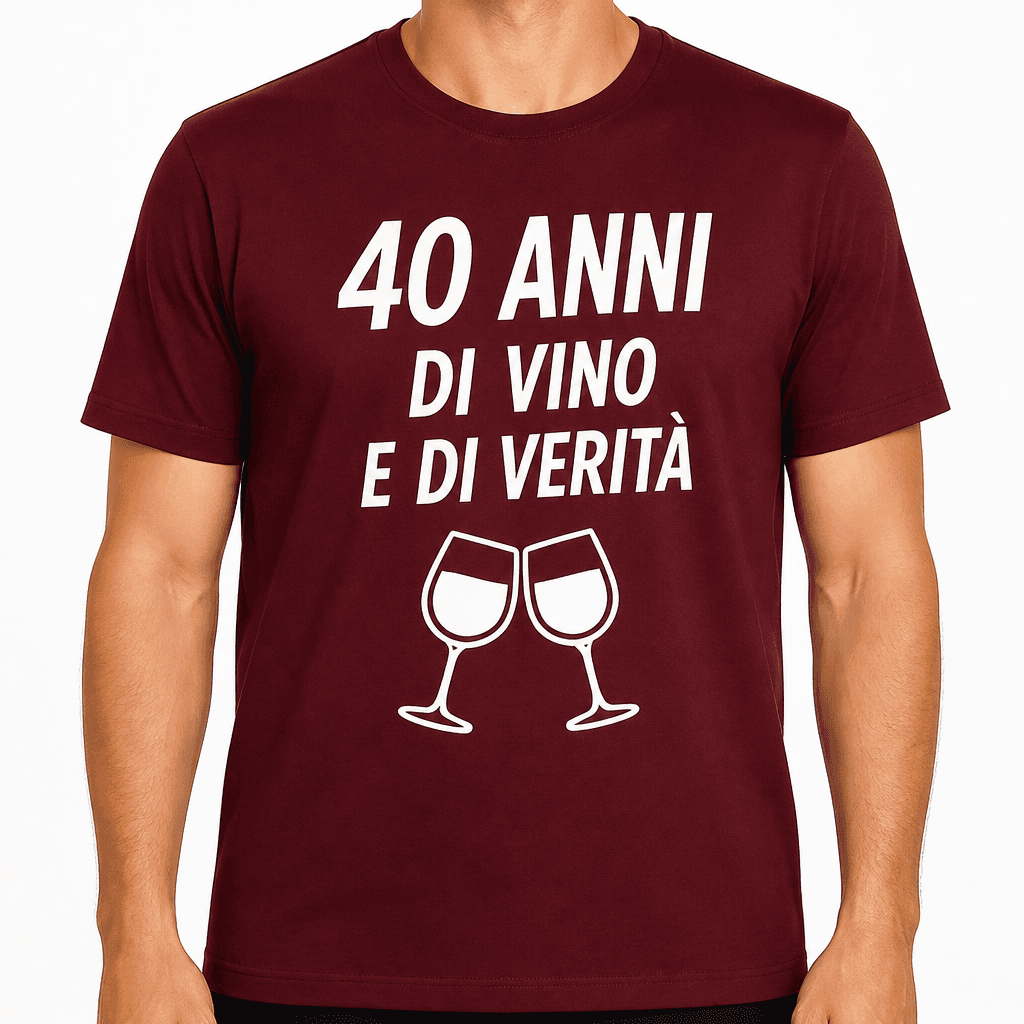 Maglietta per 40 anni – 40 anni di vino e di verità