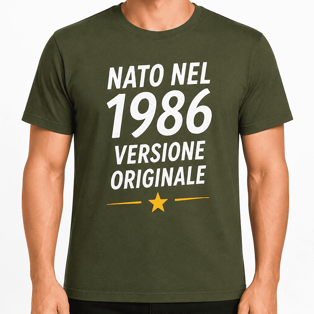 Maglietta per 40 anni – Nato nel 1986 versione originale