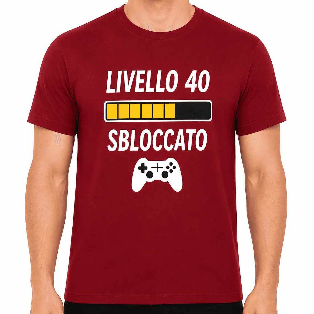 Maglietta per 40 anni – Livello 40 sbloccato