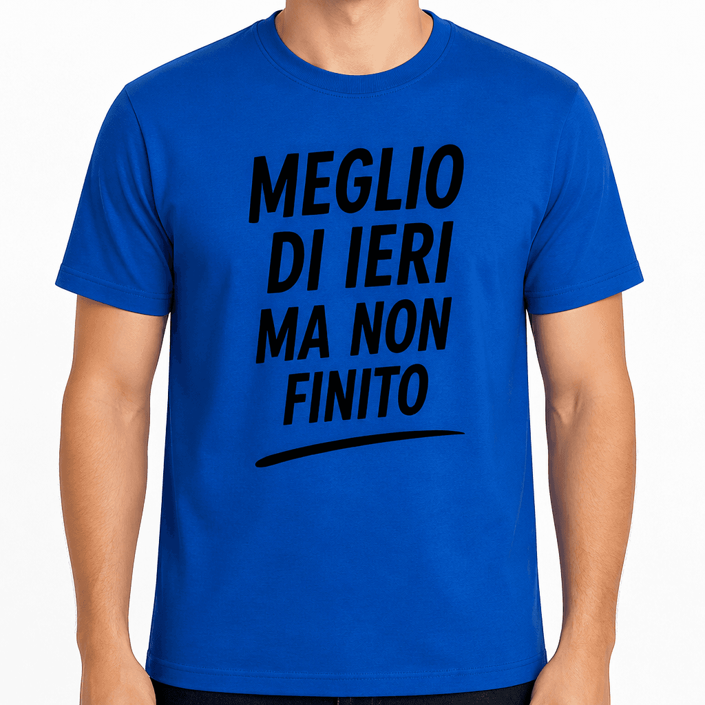 Maglietta per 40 anni – Meglio di ieri ma non finito