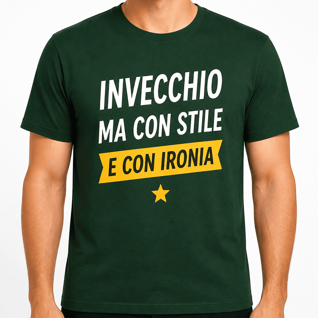 Maglietta per 40 anni – Invecchio ma con stile e con ironia