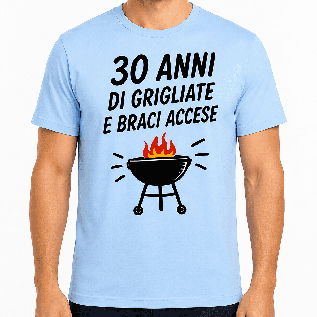 Maglietta per 30 anni – 30 anni di grigliate e braci accese