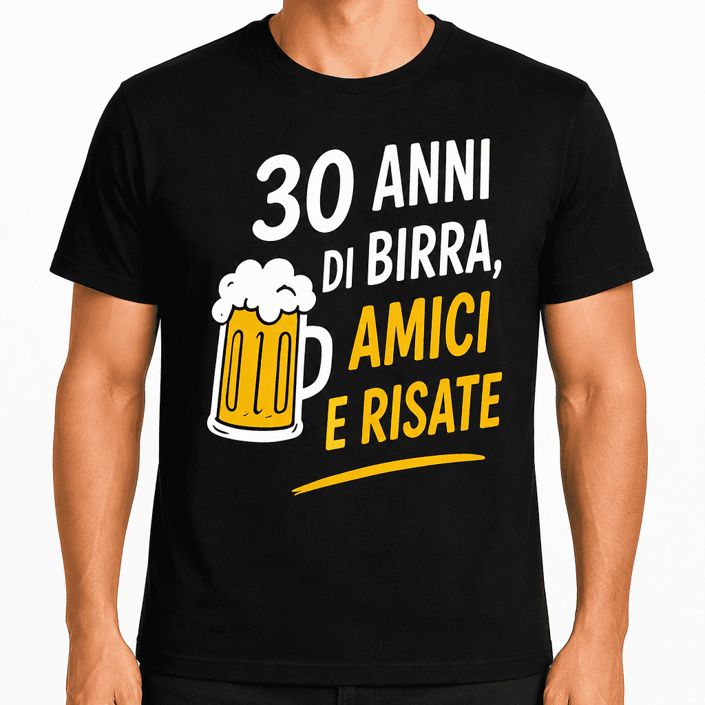 Maglietta per 30 anni – 30 anni di birra, amici e risate