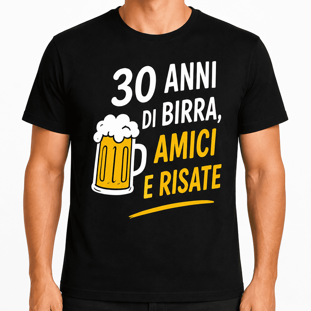 Maglietta per 30 anni – 30 anni di birra, amici e risate
