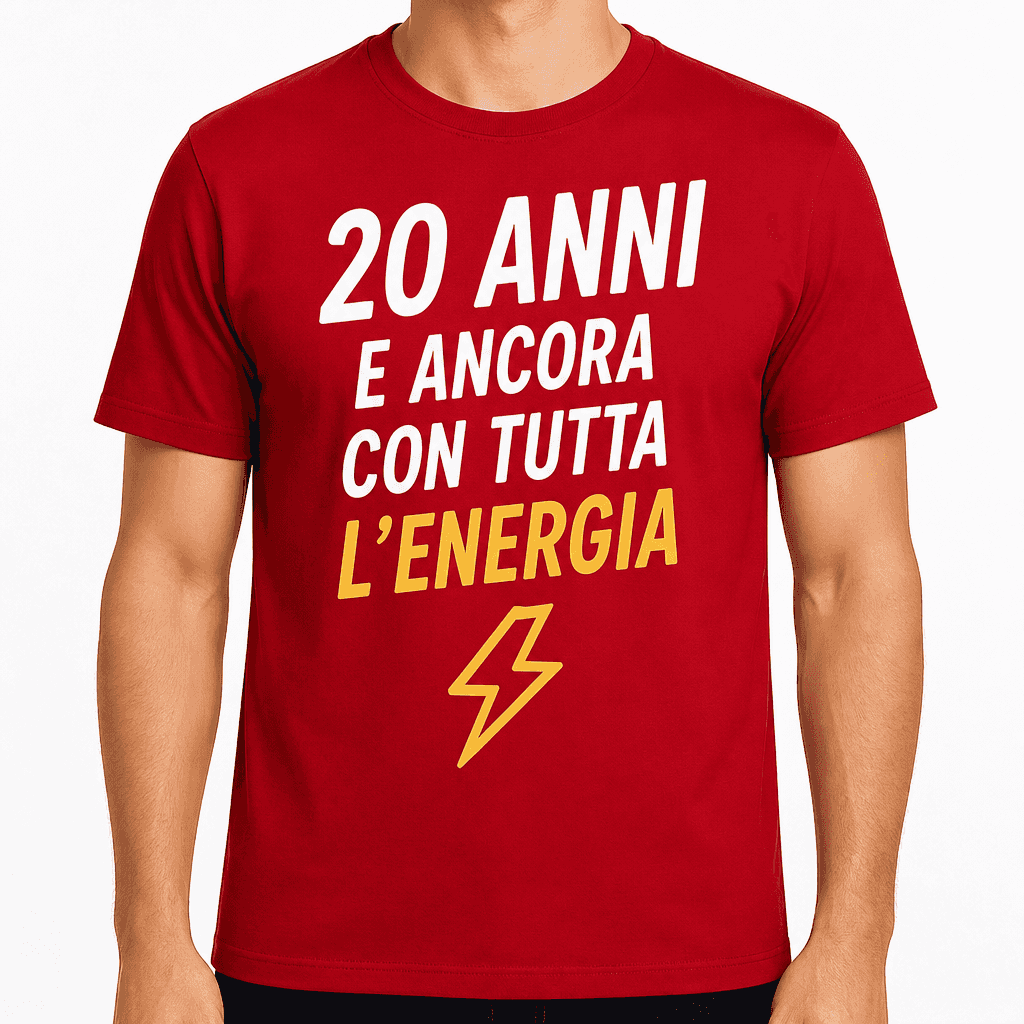 Maglietta per 20 anni – 20 anni e ancora con tutta l’energia