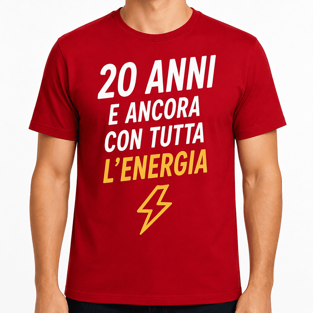 Maglietta per 20 anni – 20 anni e ancora con tutta l’energia