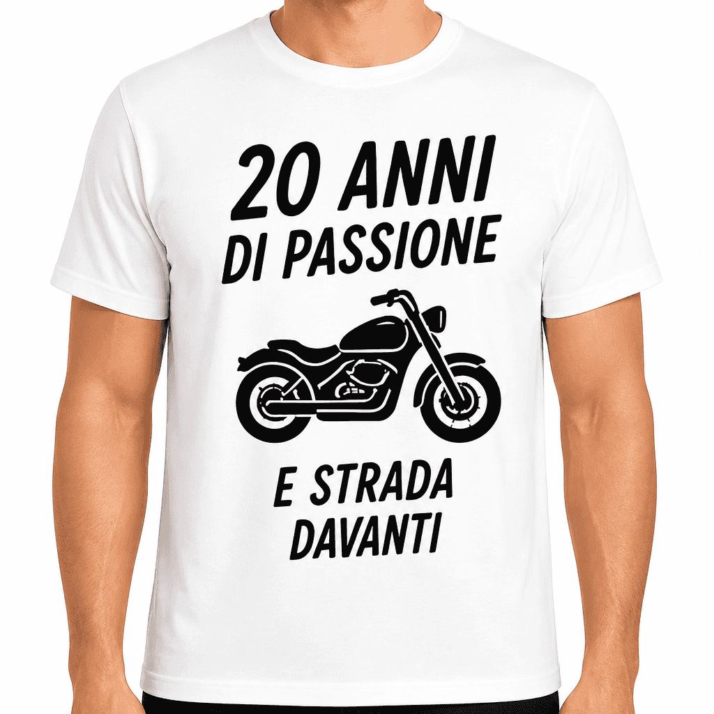 Maglietta per 20 anni – 20 anni di passione e strada davanti