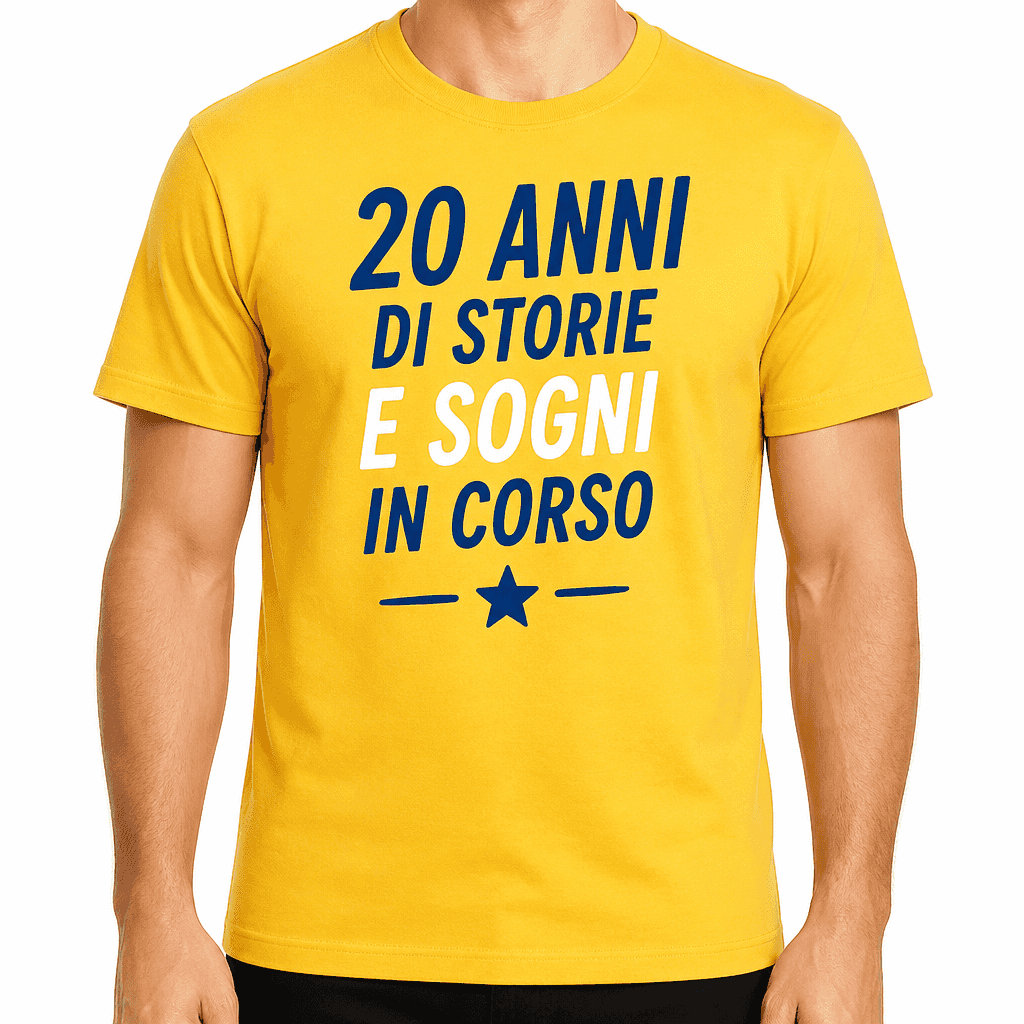 Maglietta per 20 anni – 20 anni di storie e sogni in corso