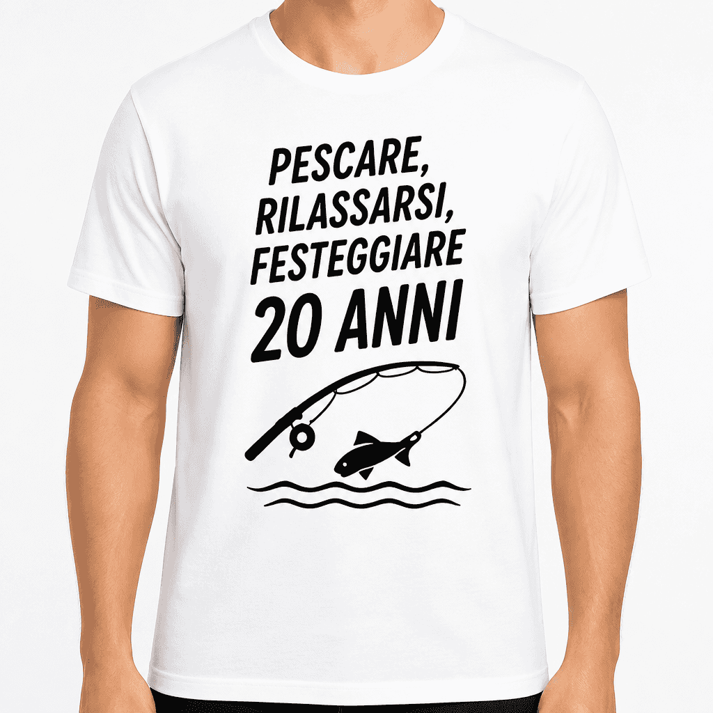 Maglietta per 20 anni – Pescare, rilassarsi, festeggiare 20 anni