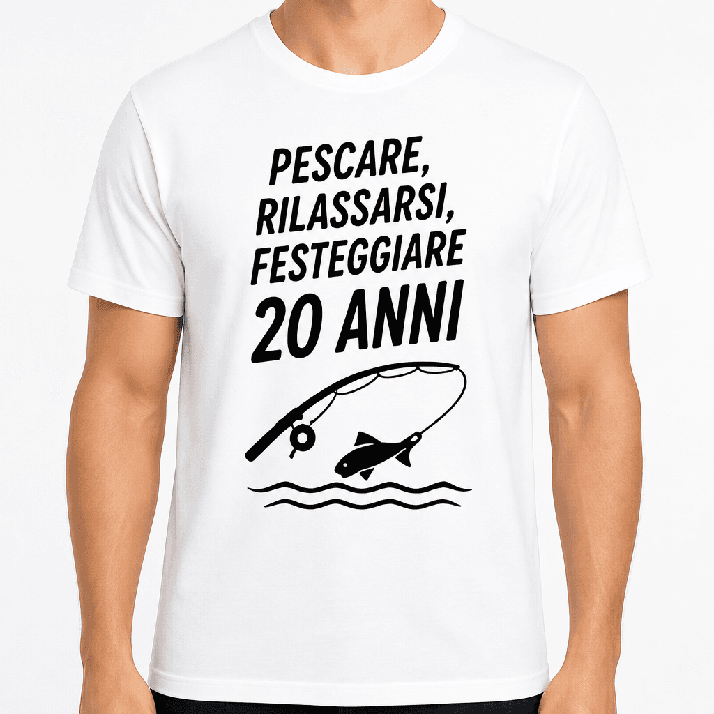 Maglietta per 20 anni – Pescare, rilassarsi, festeggiare 20 anni
