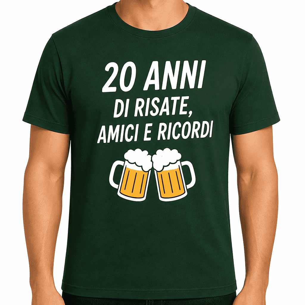 Maglietta per 20 anni – 20 anni di risate, amici e ricordi