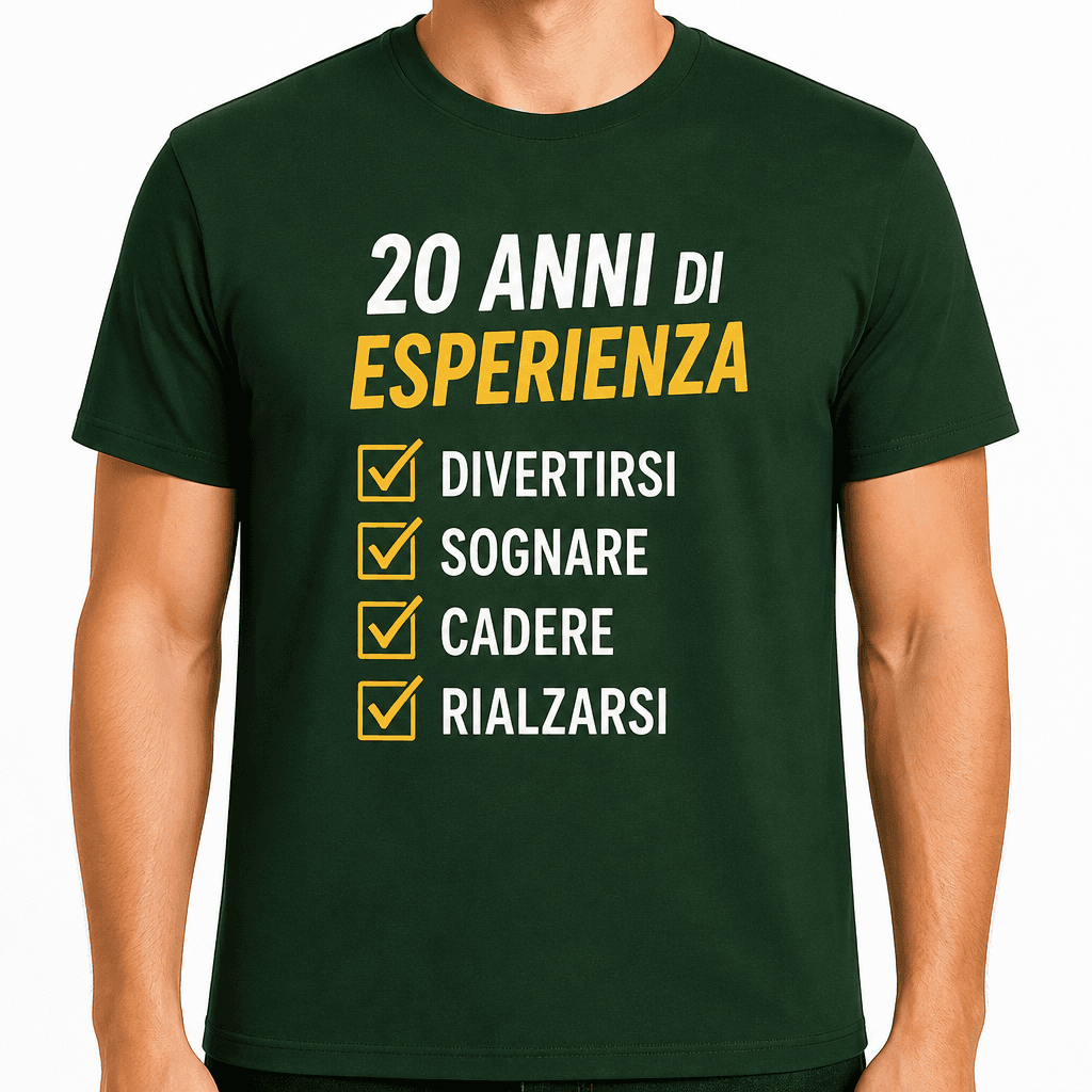 Maglietta per 20 anni – 20 anni di esperienza