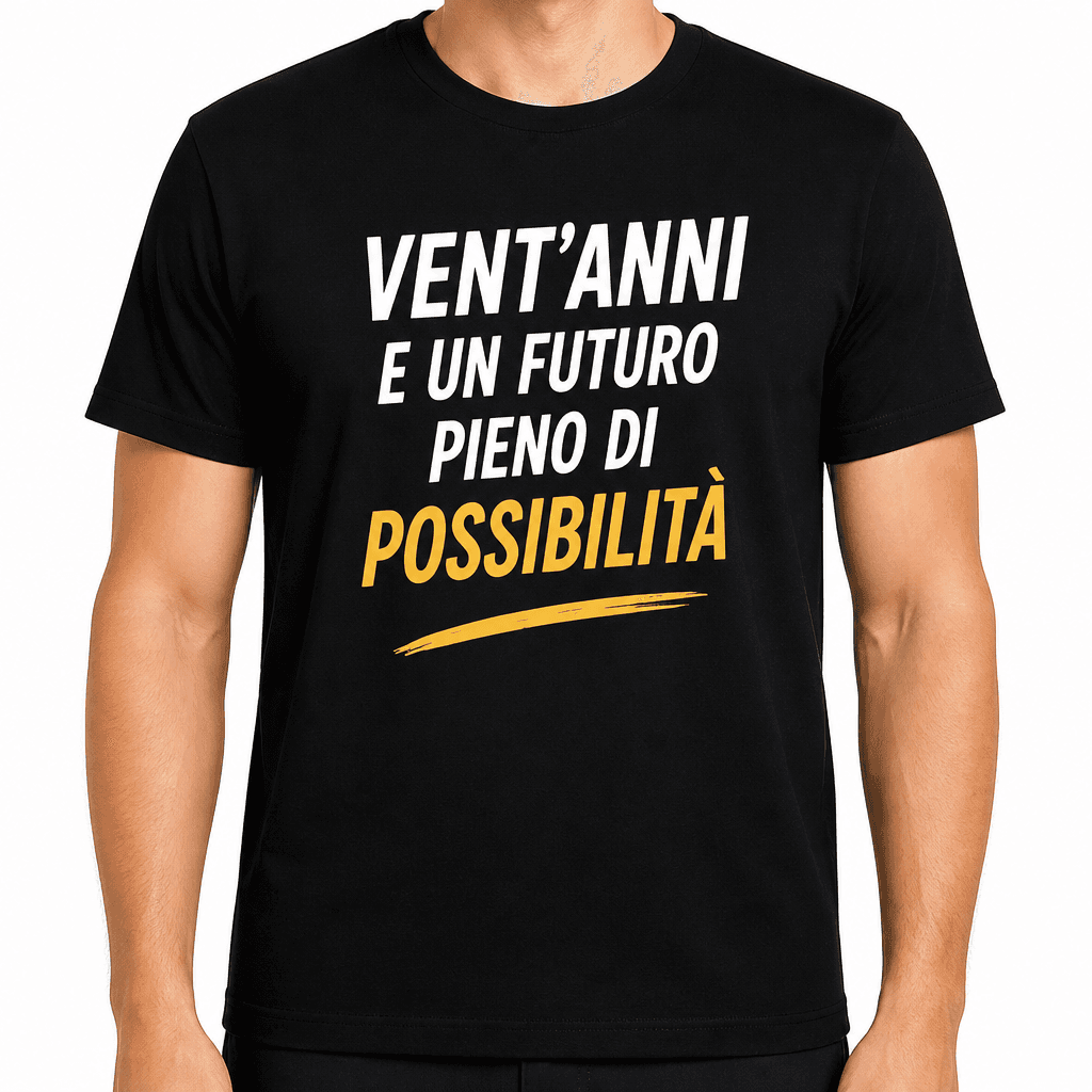 Maglietta per 20 anni – Vent’anni e un futuro pieno di possibilità
