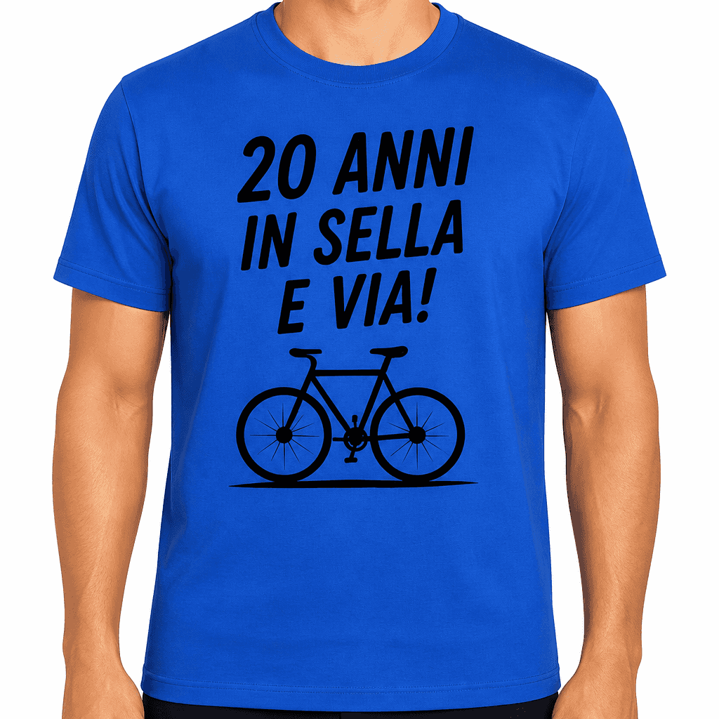 Maglietta per 20 anni – 20 anni in sella e via!