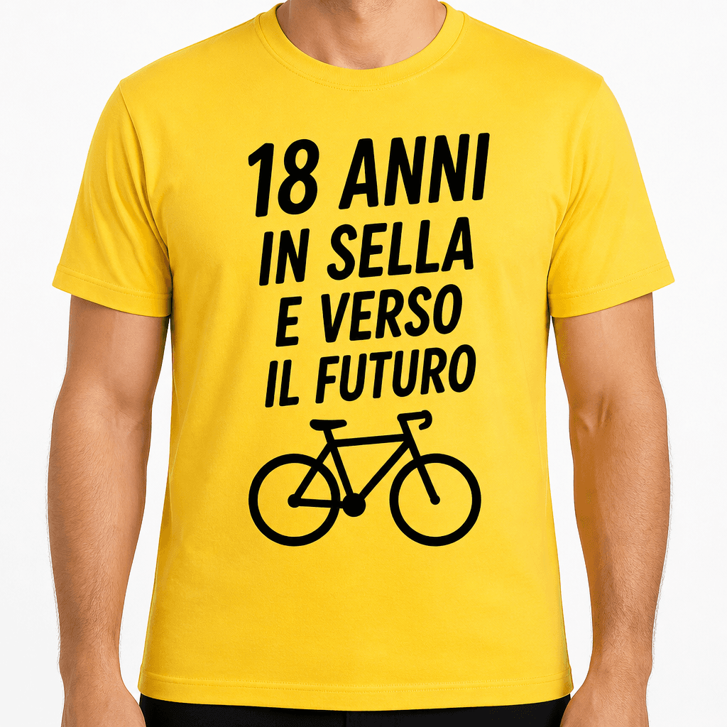 Maglietta per 18 anni – 18 anni in sella e verso il futuro
