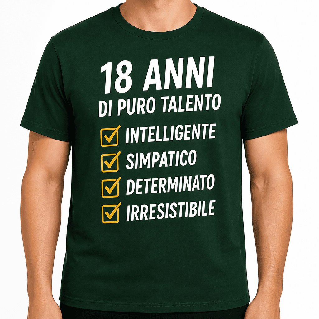 Maglietta per 18 anni – 18 anni di puro talento