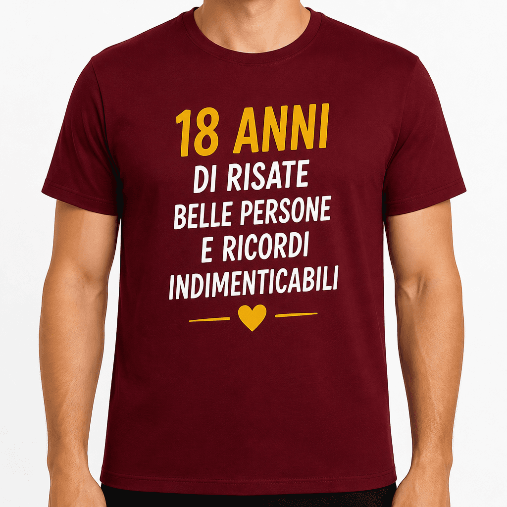 Maglietta per 18 anni – 18 anni di risate belle persone e ricordi indimenticabili