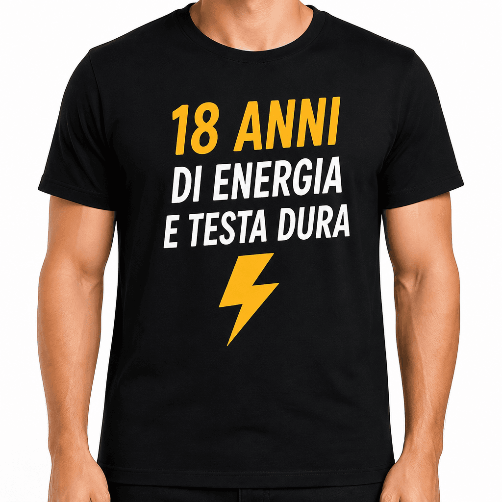 Maglietta per 18 anni – 18 anni di energia e testa dura