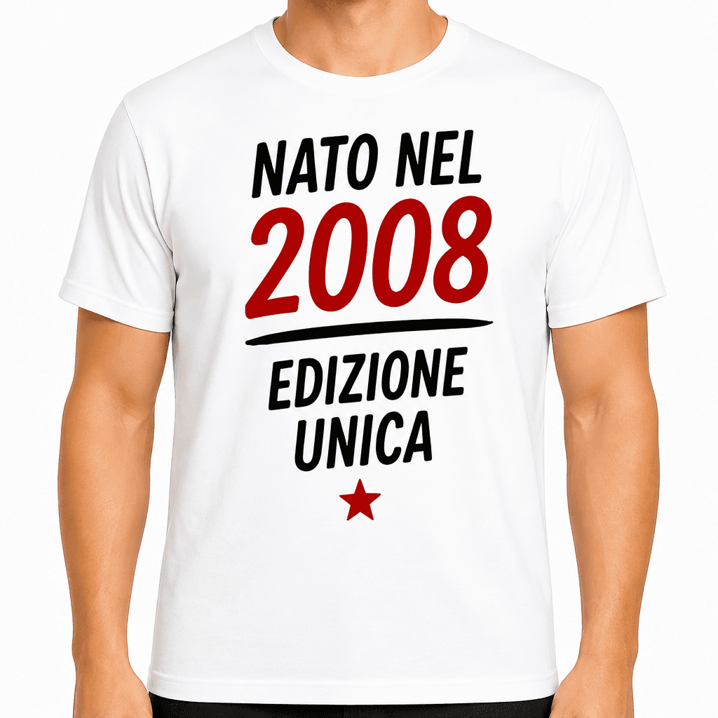 Maglietta per 18 anni – Nato nel 2008 edizione unica