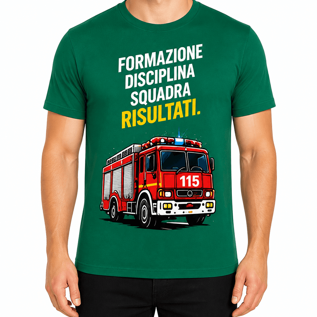 Maglietta pompiere – Formazione disciplina squadra risultati.