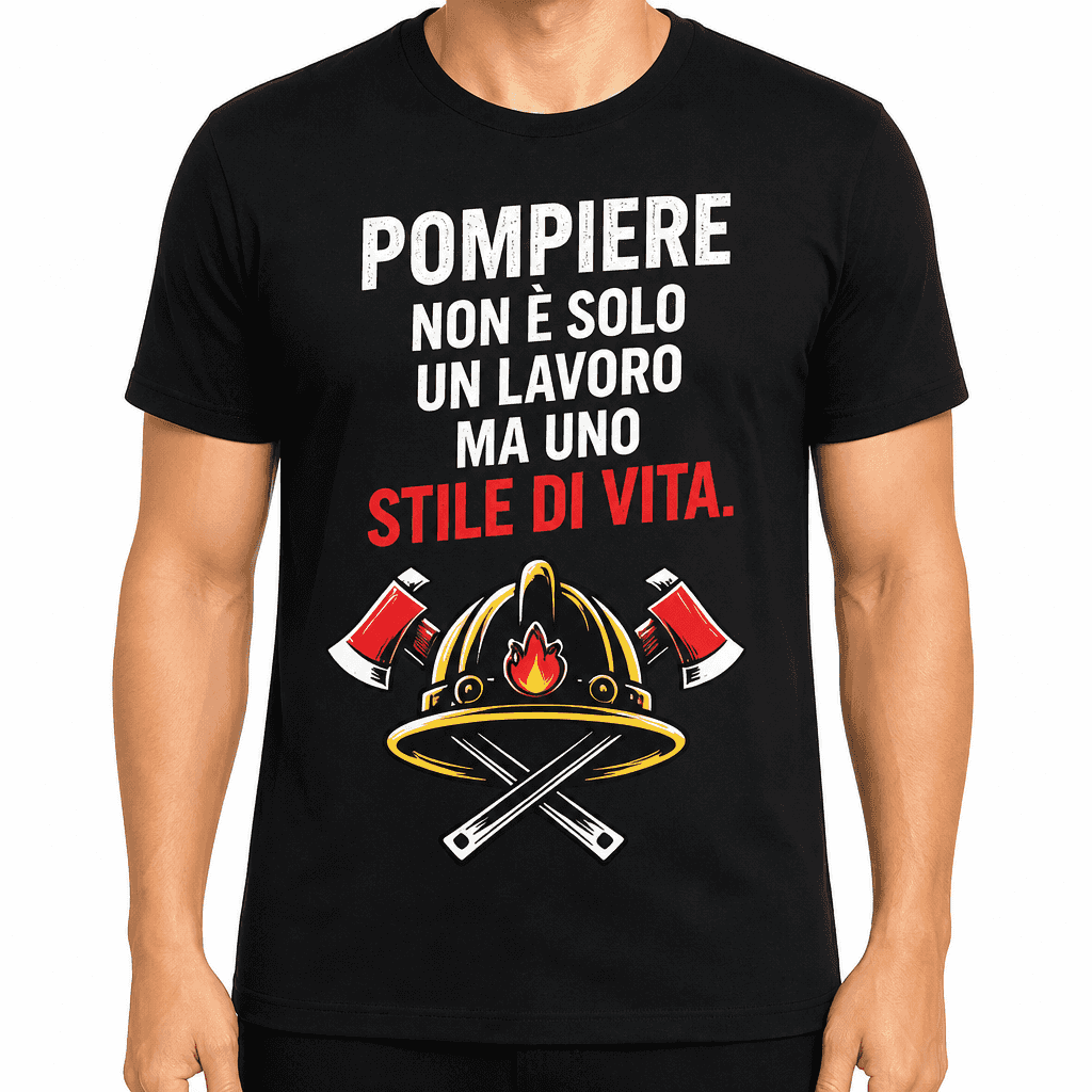 Maglietta pompiere – Pompiere non è solo un lavoro ma uno stile di vita.