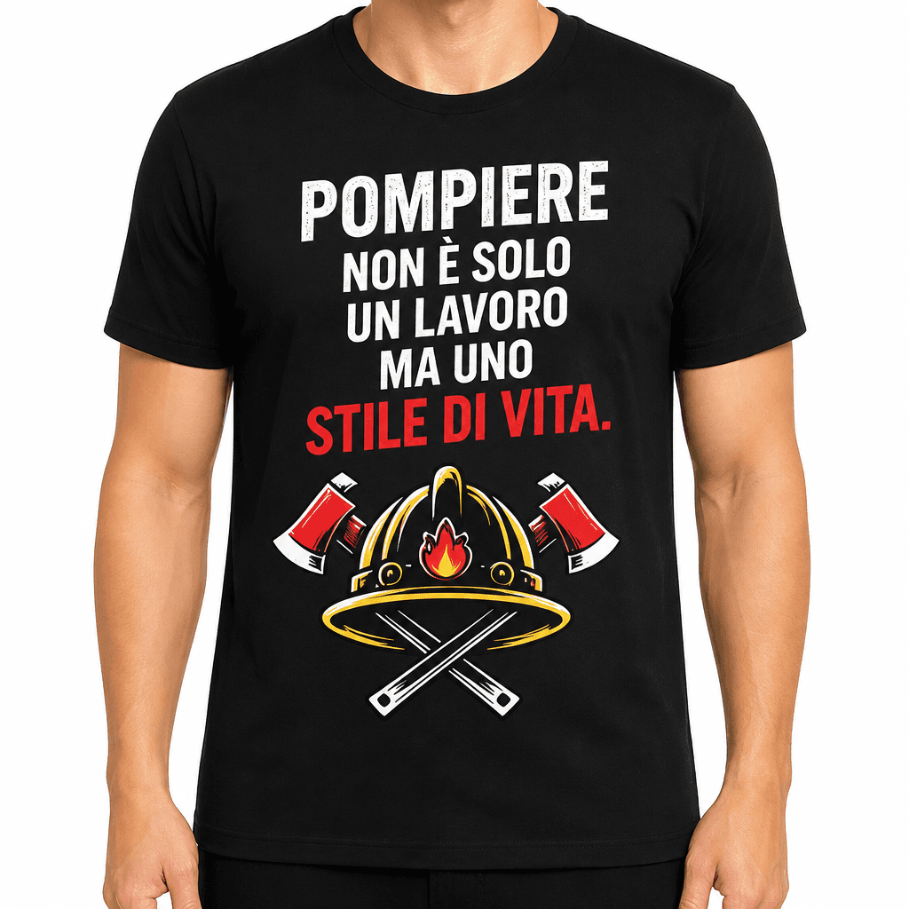 Maglietta pompiere – Pompiere non è solo un lavoro ma uno stile di vita.