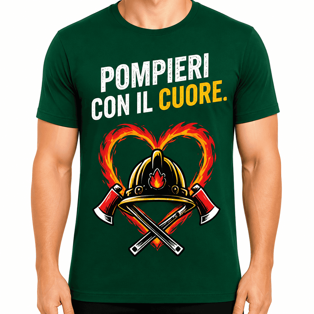 Maglietta pompiere – Pompieri con il cuore.