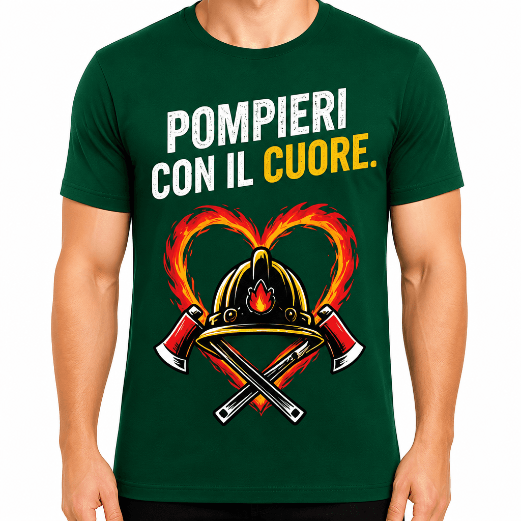 Maglietta pompiere – Pompieri con il cuore.