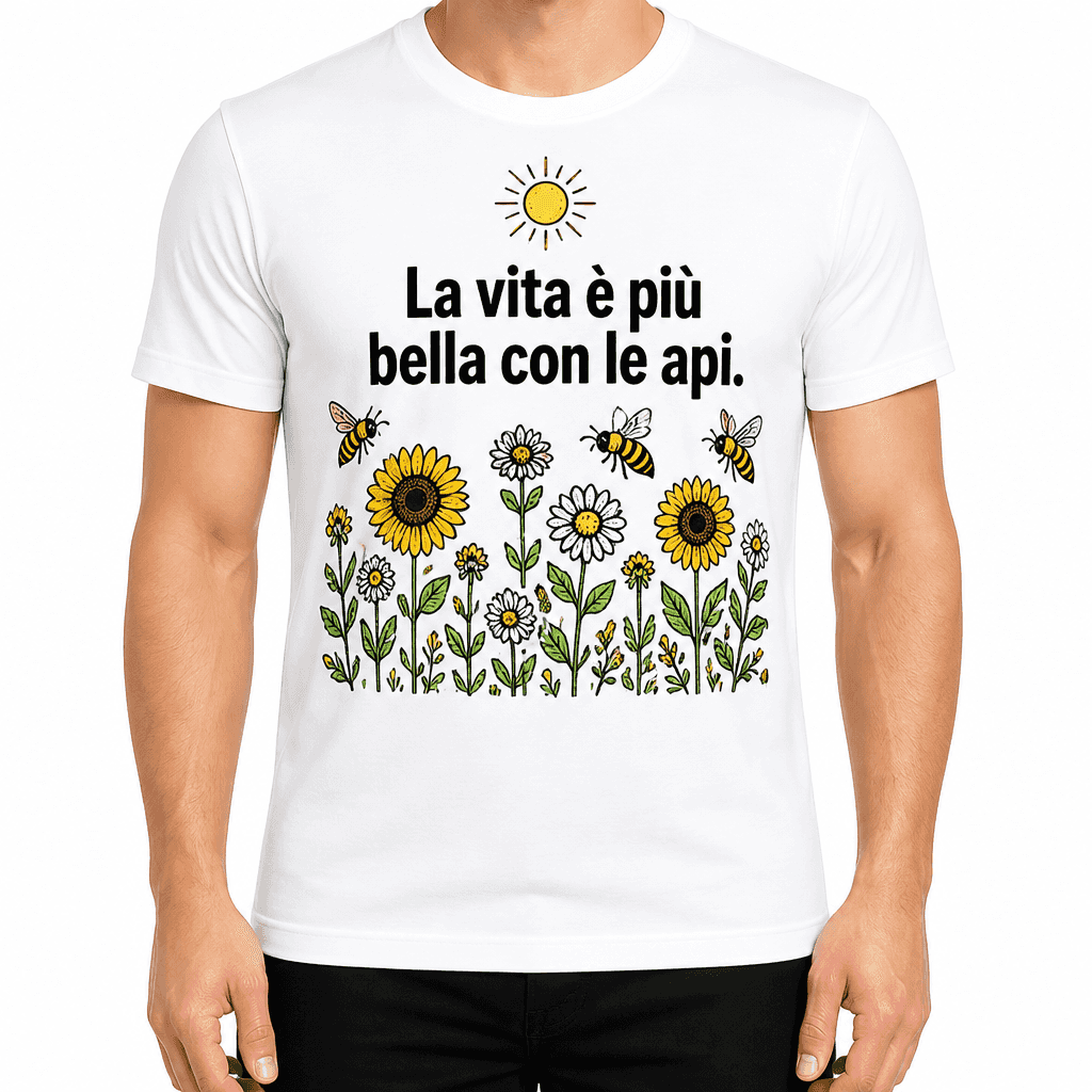 Maglietta da apicoltore – La vita è più bella con le api.