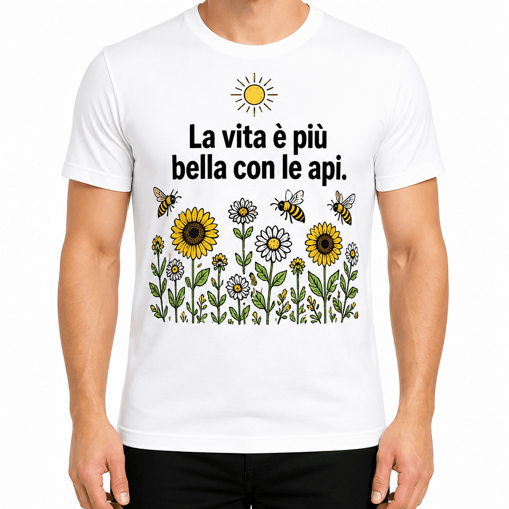 Maglietta da apicoltore – La vita è più bella con le api.